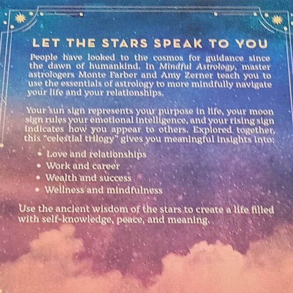 Mindful ASTROLOGY COSMIC Guide Book ZODIAC Sun Moon Stars Self-Knowledge - Picture 2 of 13
